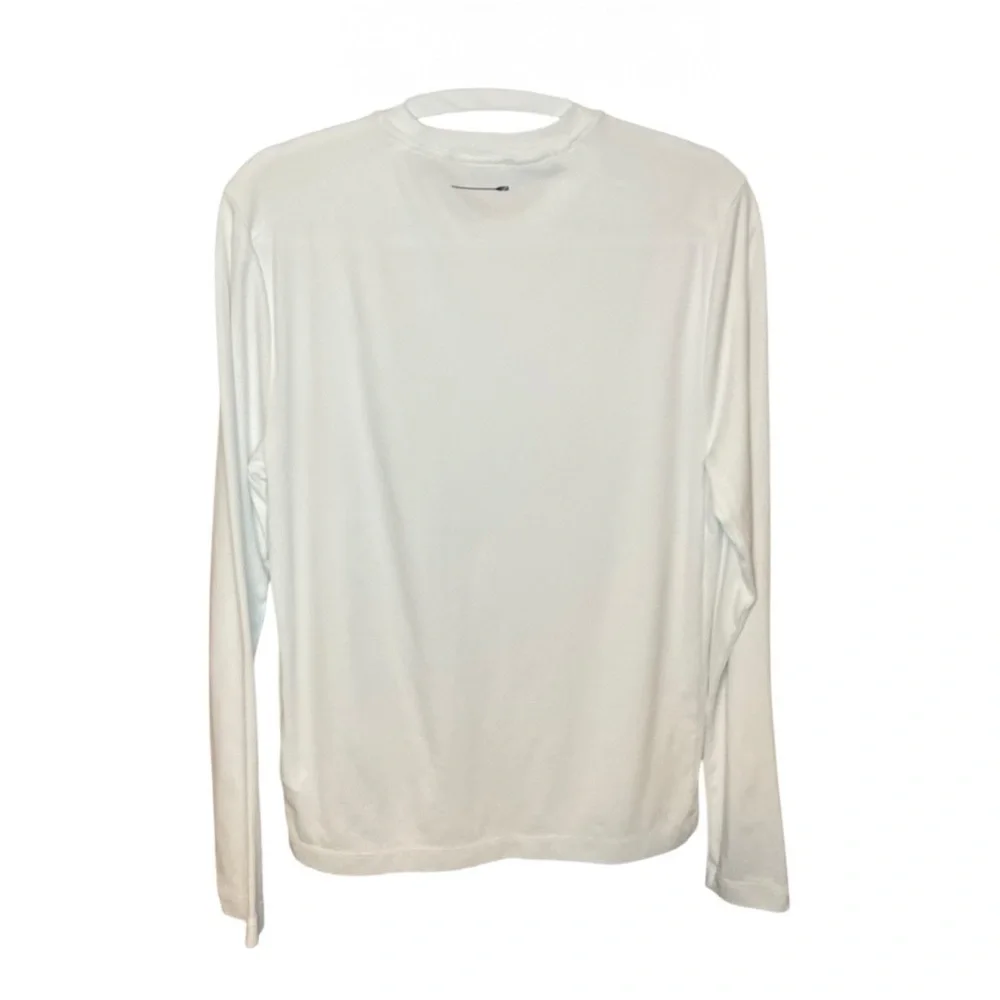 J. Crew Men’s Long Sleeve Performance T Shirt With COOLMAX Size Medium White